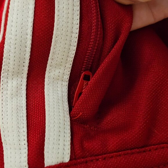 Adidas Climacool Women's M Red White Athletic Jogger 3-Stripe Zip Ankle - Picture 8 of 15